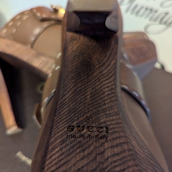 Gucci - Size 8 - Horse Bit Peep Toe Clog - Full inclusion - Picture 7 of 13